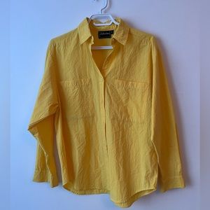 SOLD Vintage Yellow Button down Blouse